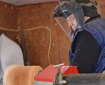 Me turning a vase